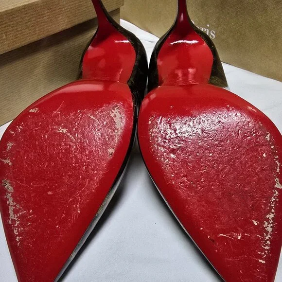 Christian Louboutin Pigalle Follies 100 Patent Milky Way - Picture 10 of 14